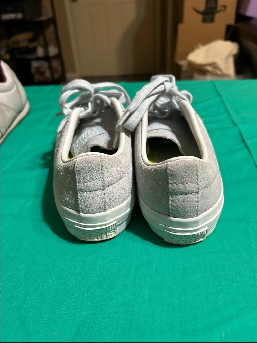 Converse Low Top Sneakers in Light Gray and White